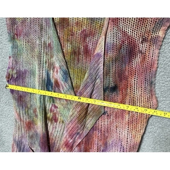Eddie Bauer Longer Sweater Vest Size Large Soft Knit Classy Tie Dye - Picture 7 of 10